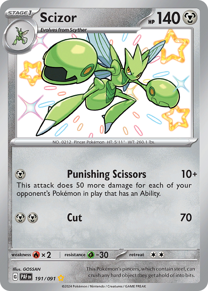 Paldean Fates Scizor #191/91