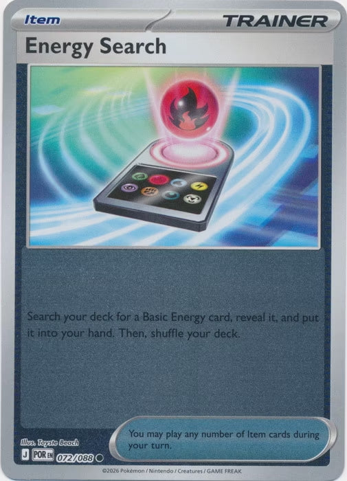 Perfect Order Energy Search #072 reverse holo