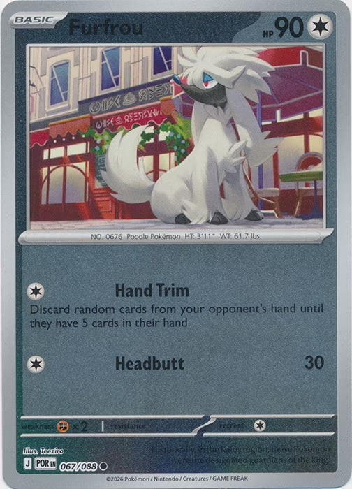 Perfect Order Furfrou #067 reverse holo