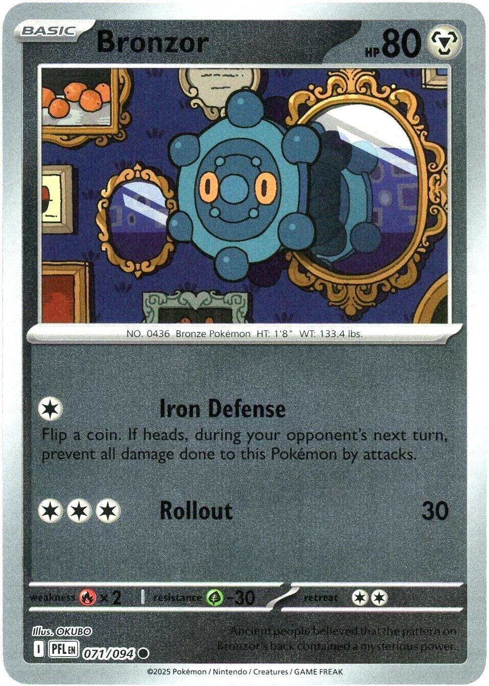 Phantasmal Flames Bronzor #071/94 Reverse Holo