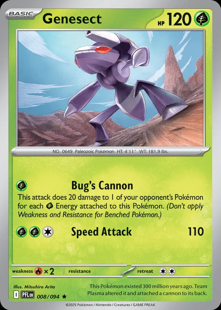 Phantasmal Flames Holo Genesect #008/94
