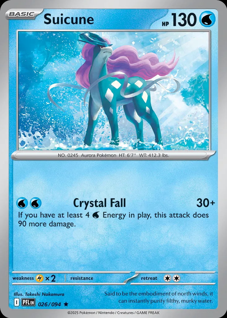 Phantasmal Flames Holo Suicune #026/94