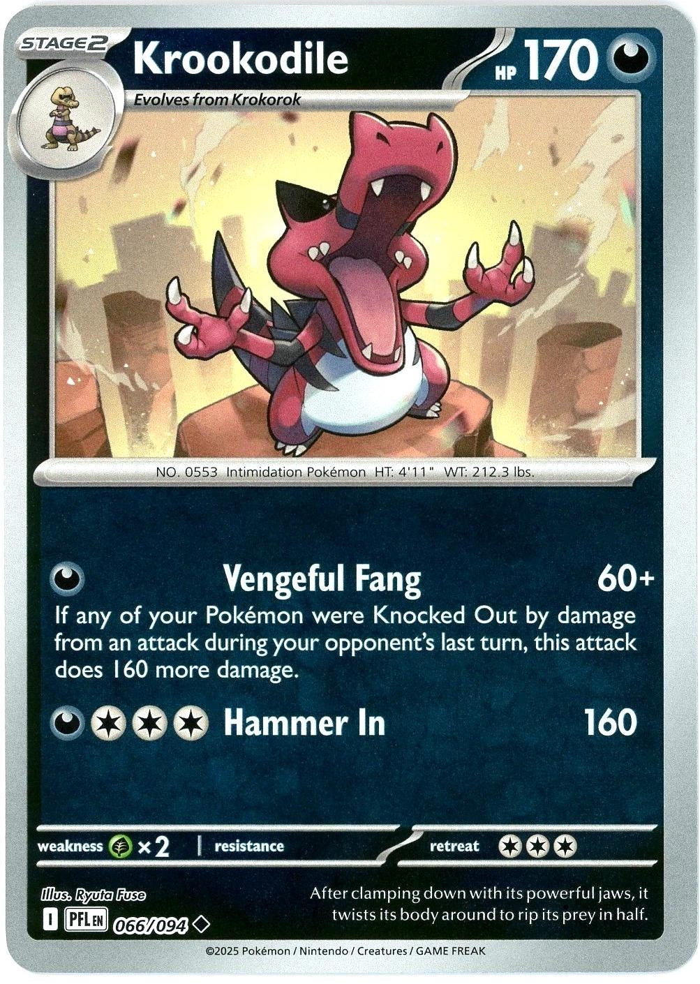 Phantasmal Flames Krookodile #066/94 Reverse Holo