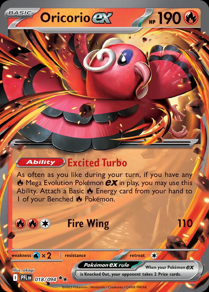 Phantasmal Flames Oricorio ex #018/94