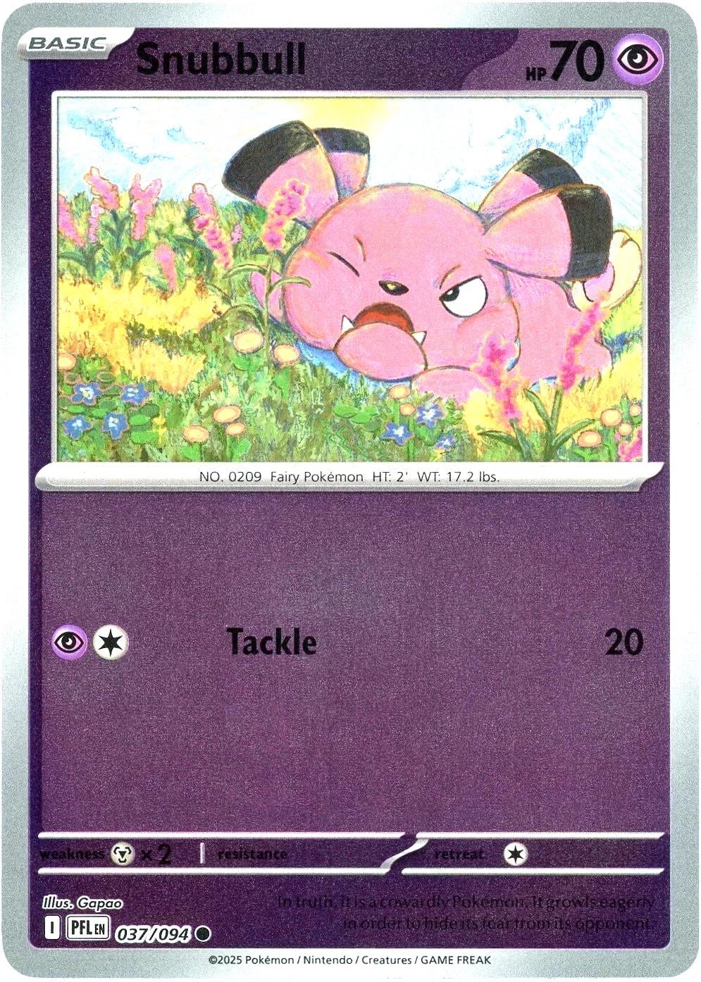 Phantasmal Flames Snubbull #037/94 Reverse Holo