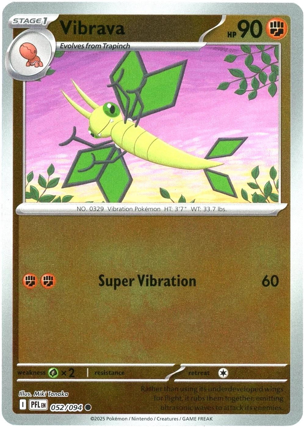 Phantasmal Flames Vibrava #052/94 Reverse Holo