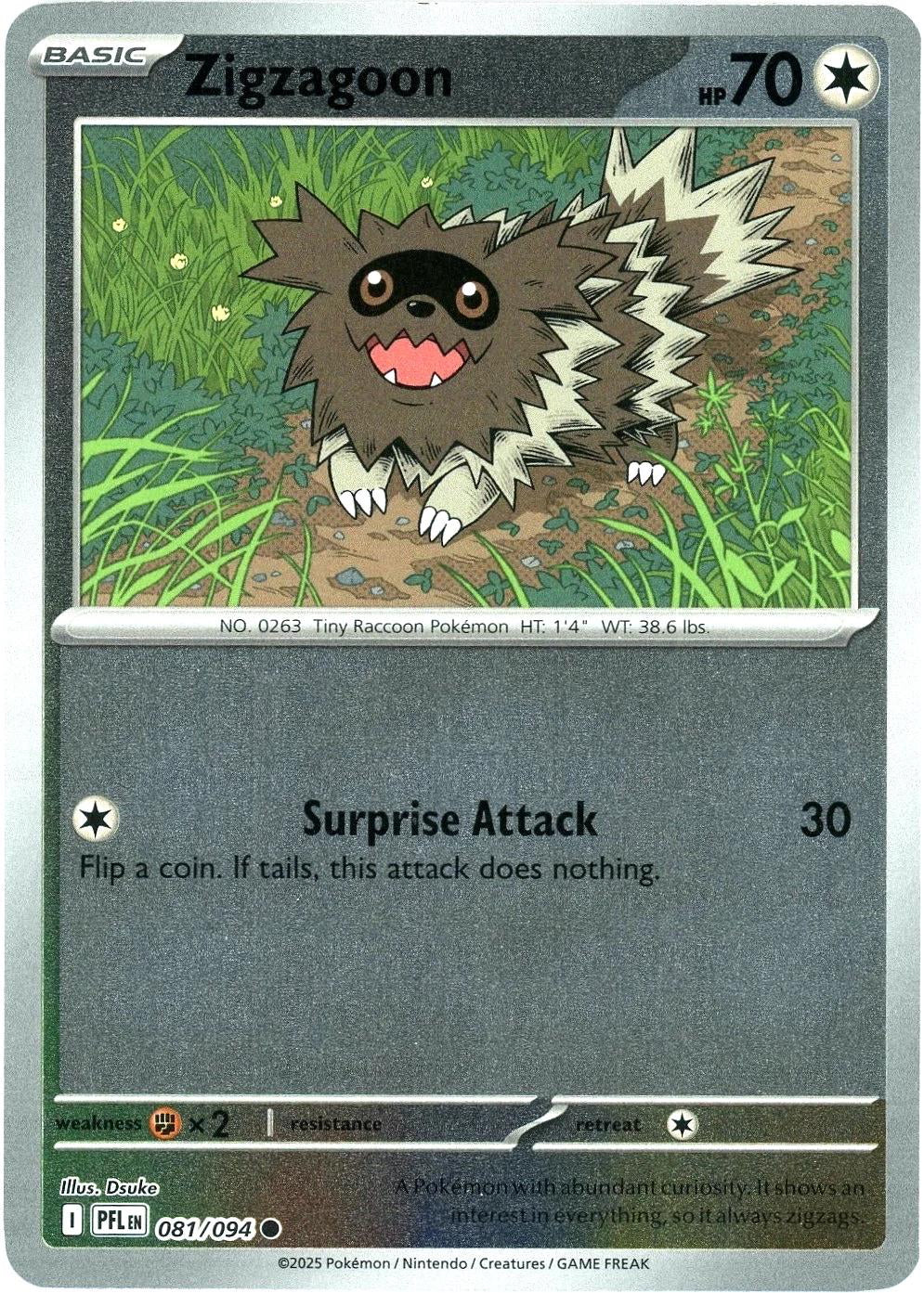 Phantasmal Flames Zigzagoon #081/94 Reverse Holo