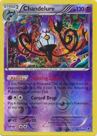 Phantom Forces Chandelure #43/119 reverse holo