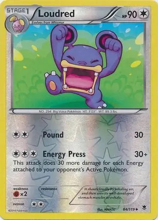 Phantom Forces Loudred #84/119 reverse holo