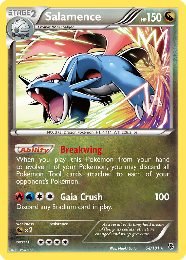 Plasma Blast Holo Salamence #64/101