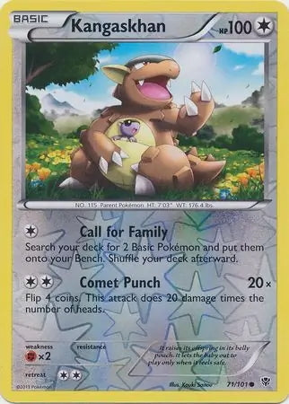Plasma Blast Kangaskhan #71/101 reverse holo