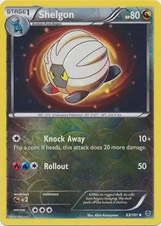 Plasma Blast Shelgon #63/101 reverse holo
