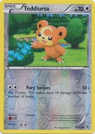 Plasma Blast Teddiursa #75/101 reverse holo