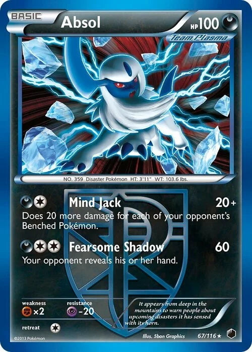 Plasma Freeze Holo Absol #67/116