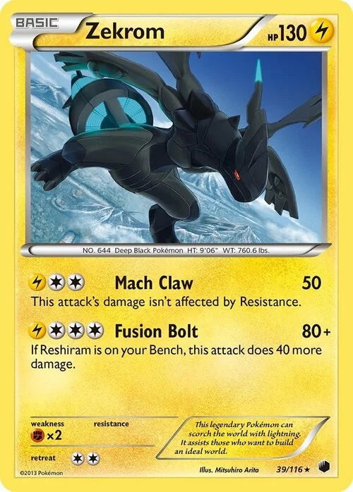 Plasma Freeze Holo Zekrom #39/116