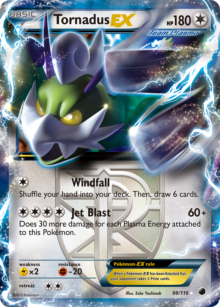Plasma Freeze Tornadus EX #98/116