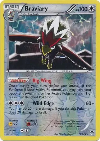 Plasma Storm Braviary #116/135 reverse holo