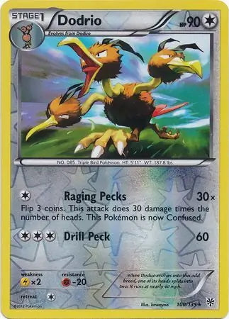 Plasma Storm Dodrio #100/135 reverse holo