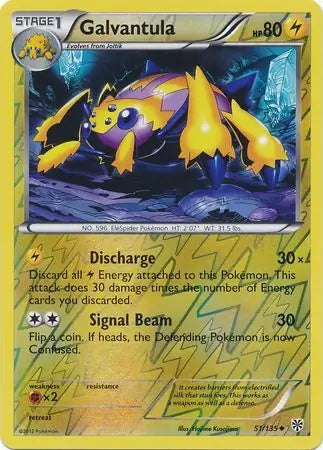 Plasma Storm Galvantula #51/135 reverse holo