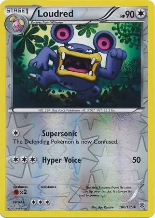 Plasma Storm Loudred #106/135 reverse holo