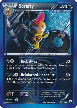 Plasma Storm Scrafty #86/135 reverse holo