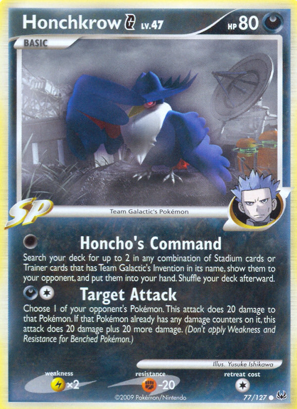 Platinum Honchkrow G #77/127