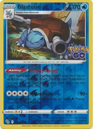 Pokémon Go Blastoise #17/78 reverse holo