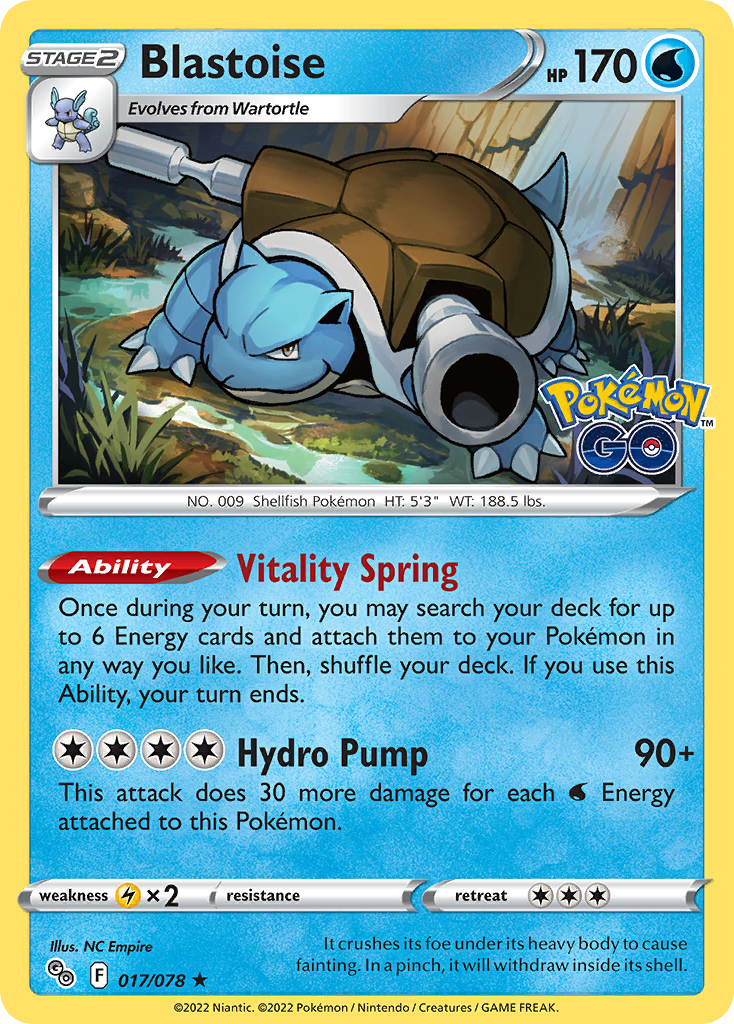 Pokémon Go Holo Blastoise #17/78