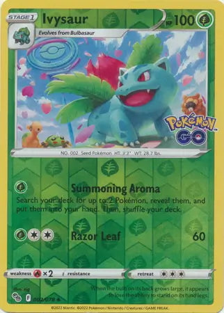 Pokémon Go Ivysaur #2/78 reverse holo