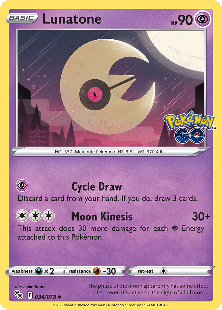 Pokémon Go Lunatone #34/78