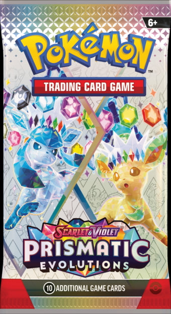Pokémon Scarlet & Violet Prismatic Evolutions Booster Pack Leafeon Glaceon