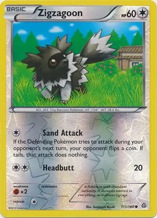 Primal Clash Zigzagoon #111/160 reverse holo