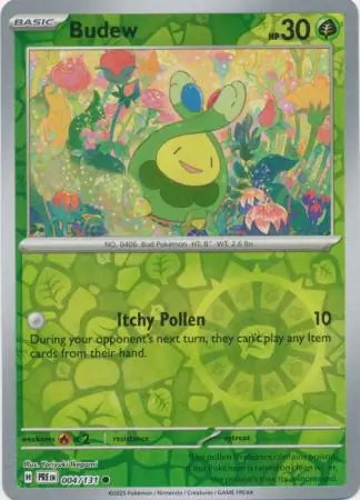 Prismatic Evolutions Budew #004/131 reverse holo