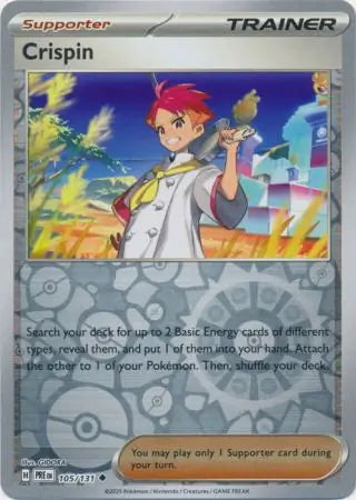Prismatic Evolutions Crispin #105/131 reverse holo