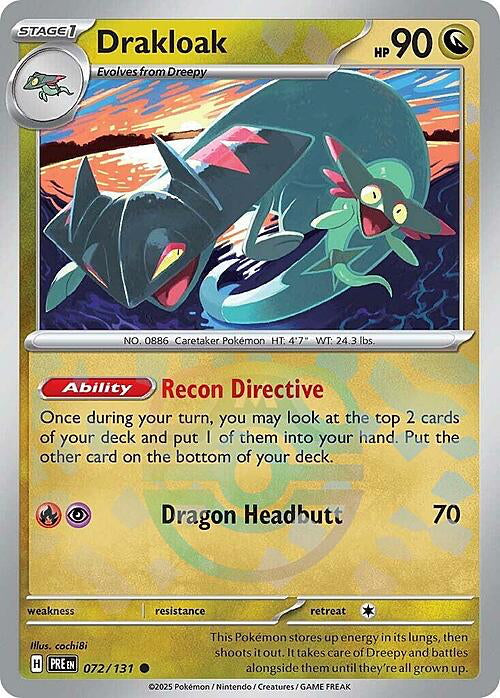 Prismatic Evolutions Drakloak #072/131 Masterball