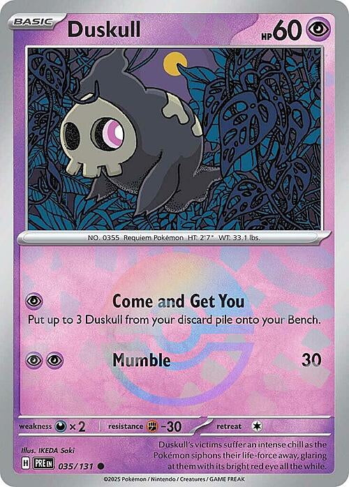Prismatic Evolutions Duskull #035/131 Pokéball