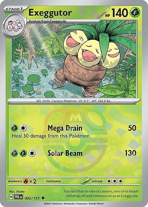 Prismatic Evolutions Exeggutor #002/131 Masterball