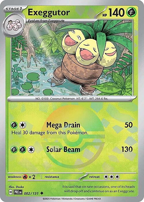 Prismatic Evolutions Exeggutor #002/131 Pokéball