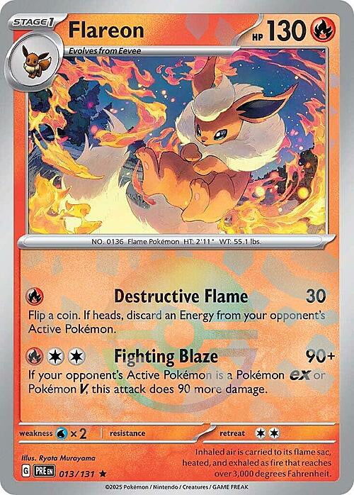 Prismatic Evolutions Flareon #013/131 Pokéball