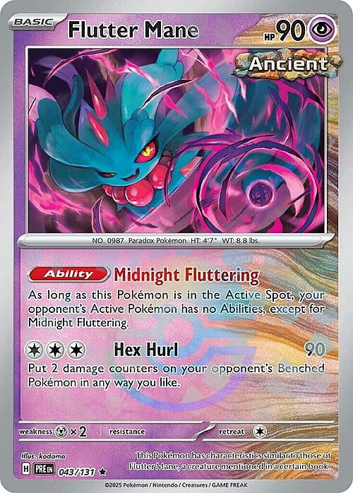 Prismatic Evolutions Flutter Mane #043/131 Pokéball