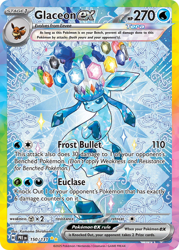 Prismatic Evolutions Glaceon ex #150/131