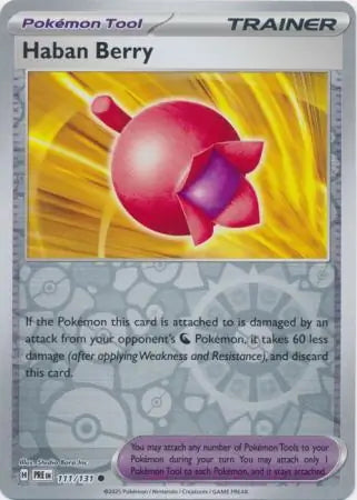 Prismatic Evolutions Haban Berry #111/131 reverse holo