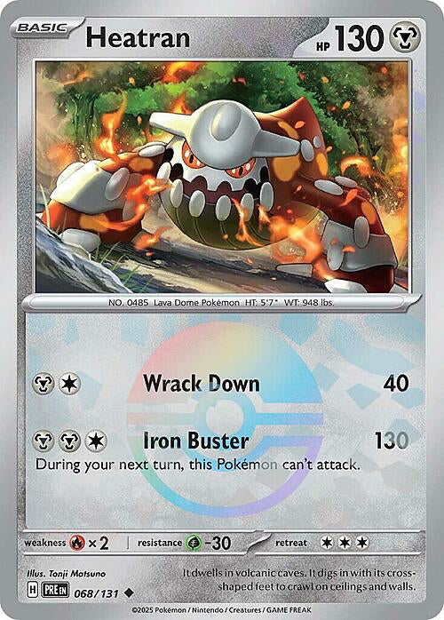 Prismatic Evolutions Heatran #068/131 Pokéball