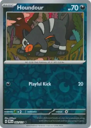 Prismatic Evolutions Houndour #062/131 reverse holo