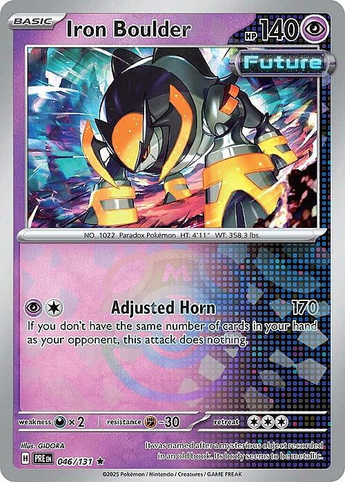Prismatic Evolutions Iron Boulder #046/131 Masterball