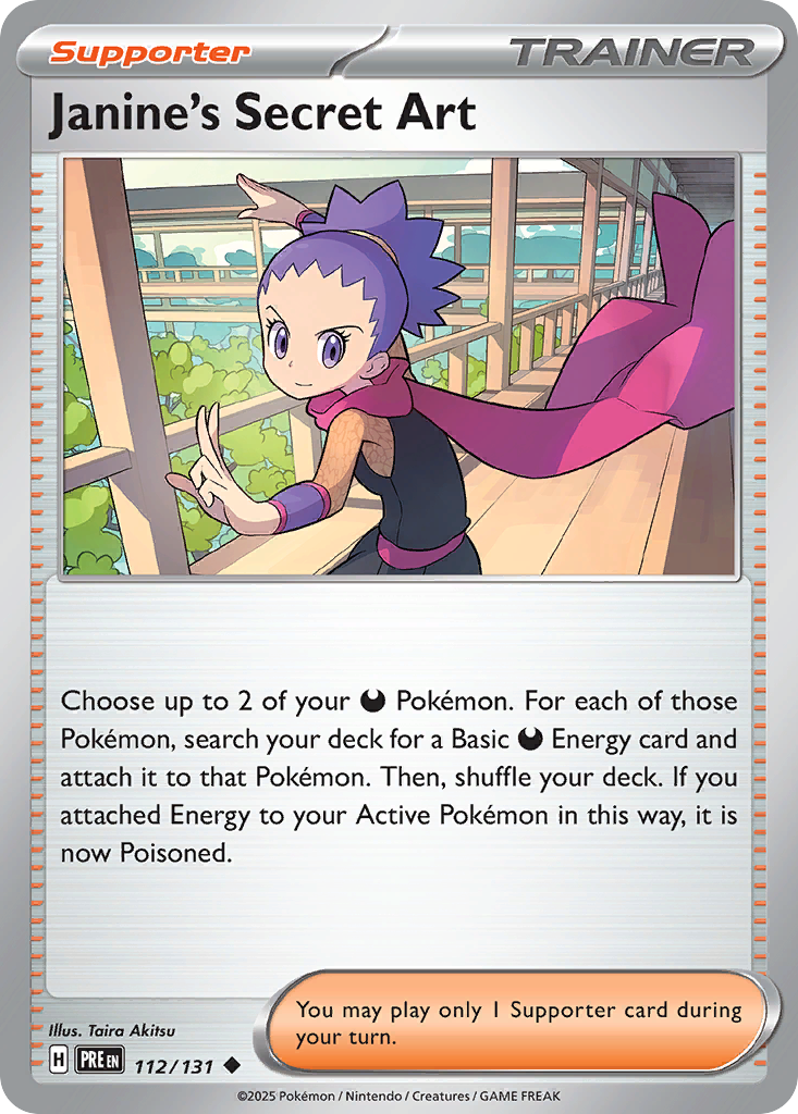 Prismatic Evolutions Janine's Secret Art #112/131