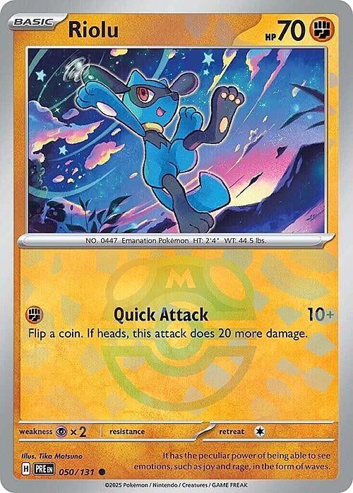 Prismatic Evolutions Riolu #050/131 Masterball