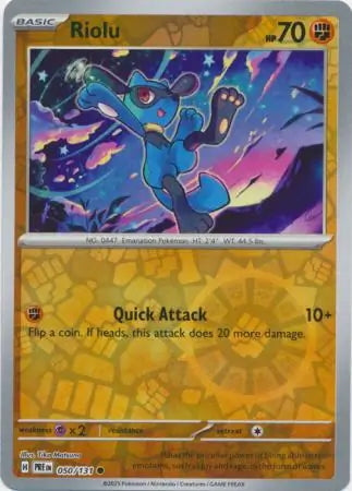 Prismatic Evolutions Riolu #050/131 reverse holo