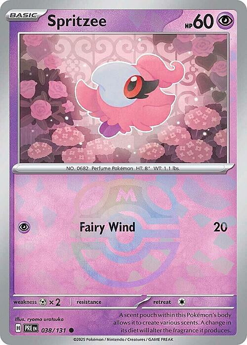 Prismatic Evolutions Spritzee #038/131 Masterball