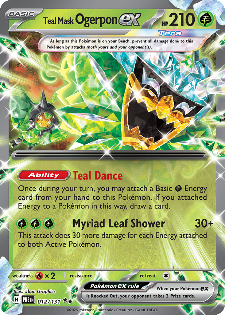 Prismatic Evolutions Teal Mask Ogerpon ex #012/131